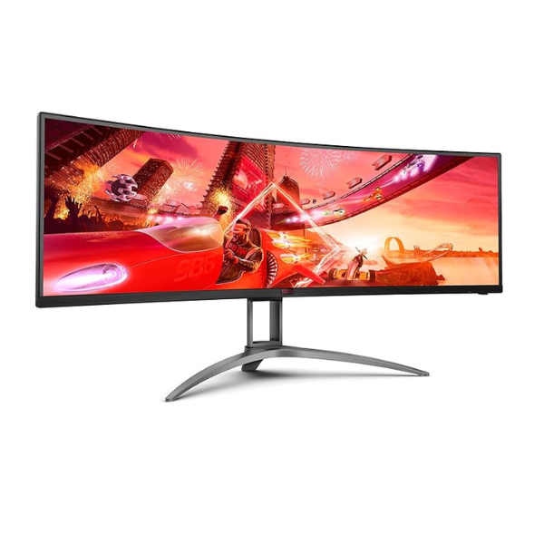 AGON AG493UCX2 VA | Curved 1800R | HDR Mode | 5120×1440 @ 165Hz 5K| 32:9 | 0.5ms| 400 cd/m2 | 3000:1 | 178/178 |HDMI 2.0 x 2, DisplayPort 1.2 x 1 | USB 3.2(Gen1) x2 |AdaptiveSync Freesync premium pro, Black