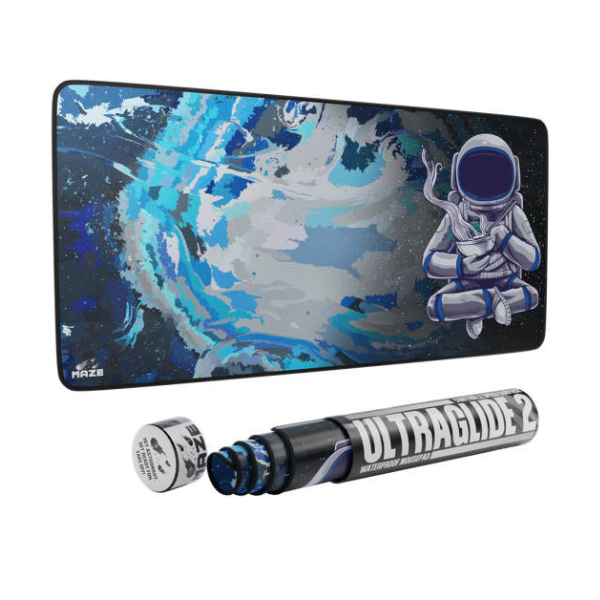 Maze 2XL Extended Mouse Pad/Mat, 36'' x 18'' x 0.2'' Dimension, 5mm Thick, Ultraglide 2, Waterproof, Anti-Fray, Anti-Slip, Smooth Surface for Maximum Control and Speed, Astro NDS-B | MW-OHVU-J6GV
