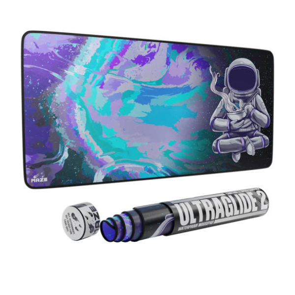 Maze 2XL Extended Mouse Pad/Mat, 36'' x 18'' x 0.2'' Dimension, 5mm Thick, Ultraglide 2, Waterproof, Anti-Fray, Anti-Slip, Smooth Surface for Maximum Control and Speed, Astro NDS-V | UO-2G19-T9DR
