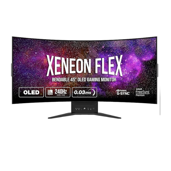 CORSAIR XENEON FLEX 45WQHD240 45-Inch OLED (3440 x1440), 240Hz Refresh Rate, Bendable Gaming Monitor