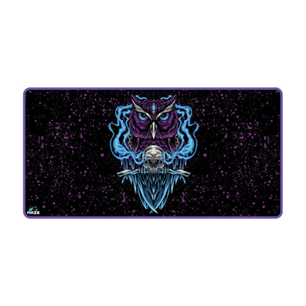 Maze 3XL Extended Mouse Pad/Mat, 48" x 24" x 0.2" Dimension, 5mm Thick, Ultraglide 2, Waterproof, Anti-Fray, Anti-Slip, Smooth Surface for Maximum Control and Speed, Night OWL-B | OB-DG3Y-X3YT