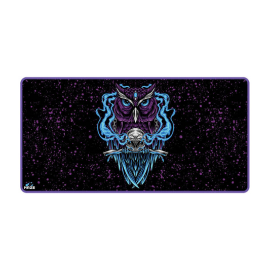Maze 3XL Extended Mouse Pad/Mat, 48" x 24" x 0.2" Dimension, 5mm Thick, Ultraglide 2, Waterproof, Anti-Fray, Anti-Slip, Smooth Surface for Maximum Control and Speed, Night OWL-B | OB-DG3Y-X3YT