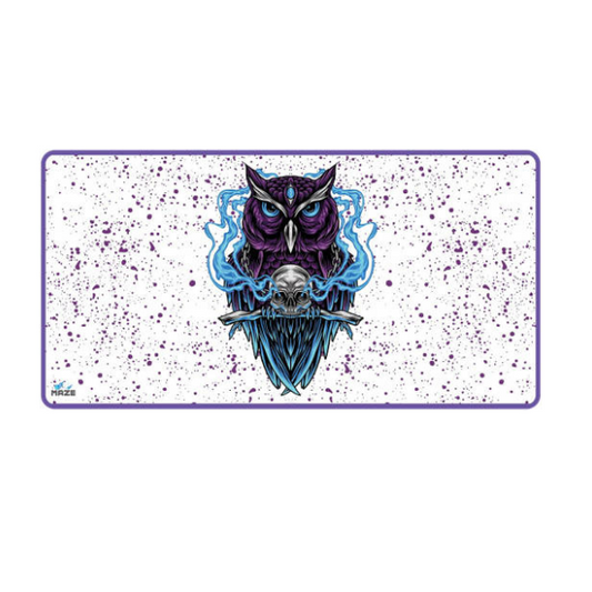 Maze 3XL Extended Mouse Pad/Mat, 48" x 24" x 0.2" Dimension, 5mm Thick, Ultraglide 2, Waterproof, Anti-Fray, Anti-Slip, Smooth Surface for Maximum Control and Speed, Night OWL-W | 3Q-JD48-7L00