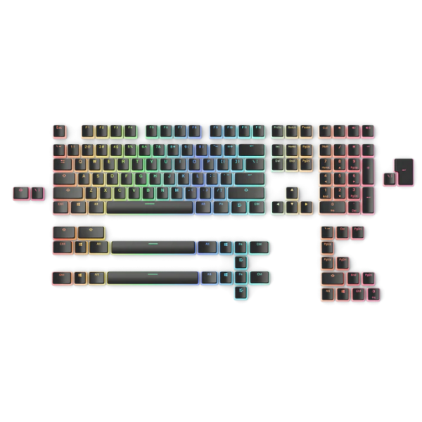 Glorious Aura Keycaps v2 -GMMK Black(145 Keys) | GLO-KC-AURA2-B