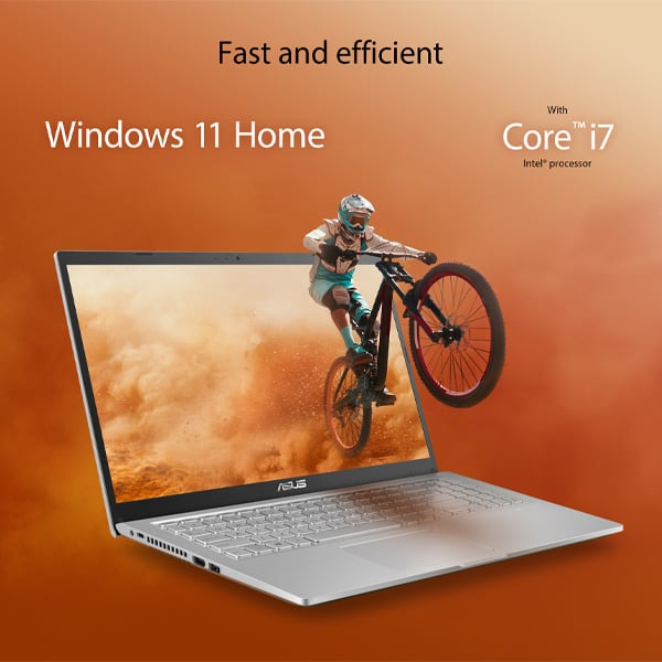 ASUS VivoBook 15 X515JA-EJ4027W Laptop With 15.6-Inch Display, Core i7-1065G7 Processor/8GB RAM/512GB SSD/Intel Iris XE Graphics/Windows 11 Home English/Arabic Silver