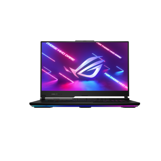 ASUS ROG STRIX SCAR 17 G733PZ Gaming laptop Ryzen 9 7945HX, 32GB RAM, 1TB SSD, 17.3″ WQHD(2560×1440) 240Hz, 12GB NVIDIA RTX 4080, Win11 Home, Eng-Arb K/B, Black + ROG Backpack