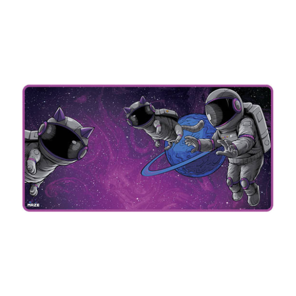 Maze 3XL Extended Mouse Pad/Mat, 48" x 24" x 0.2" Dimension, 5mm Thick, Ultraglide 2, Waterproof, Anti-Fray, Anti-Slip, Smooth Surface for Maximum Control and Speed, Astro Paw-PP | 4L-EFVY-5DOR