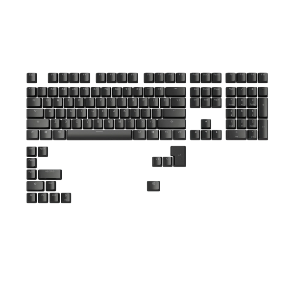 Glorious GMMK ABS Doubleshot V2 USA Base Kit Mechanical Keycaps-(123 Keys)Black