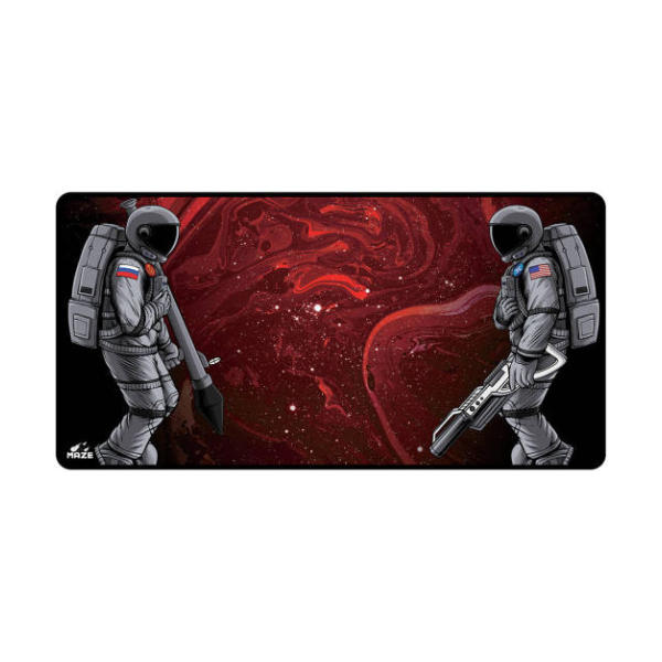 Maze 3XL Extended Mouse Pad/Mat, 48" x 24" x 0.2" Dimension, 5mm Thick, Ultraglide 2, Waterproof, Anti-Fray, Anti-Slip, Smooth Surface for Maximum Control and Speed, Astro War | UI-XIC9-2K9C