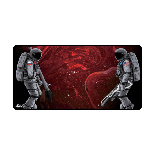 Maze 3XL Extended Mouse Pad/Mat, 48" x 24" x 0.2" Dimension, 5mm Thick, Ultraglide 2, Waterproof, Anti-Fray, Anti-Slip, Smooth Surface for Maximum Control and Speed, Astro War | UI-XIC9-2K9C