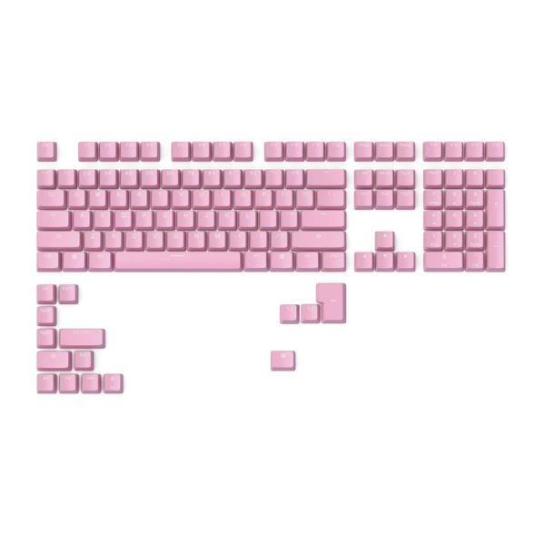 Glorious GMMK ABS Doubleshot V2 USA Base Kit Mechanical Keycaps-(123 Keys) Pink