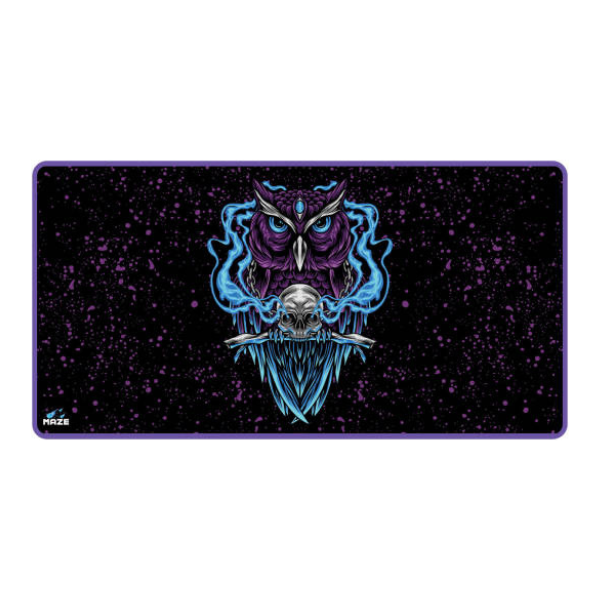Maze 2XL Extended Mouse Pad/Mat, 36'' x 18'' x 0.2'' Dimension, 5mm Thick, Ultraglide 2, Waterproof, Anti-Fray, Anti-Slip, Smooth Surface for Maximum Control and Speed, Night OWL-B | J8-IJX1-XQHZ