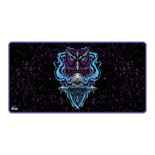 Maze 2XL Extended Mouse Pad/Mat, 36'' x 18'' x 0.2'' Dimension, 5mm Thick, Ultraglide 2, Waterproof, Anti-Fray, Anti-Slip, Smooth Surface for Maximum Control and Speed, Night OWL-B | J8-IJX1-XQHZ