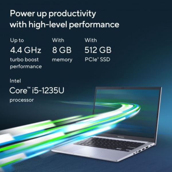 ASUS X1402ZA-EB110W | Core i5 1235U, 8GB RAM, 512GB SSD, Intel IRIS XE Graphics, 14" FHD, Win11 Home, Eng-Arab K/B, Blue, 2 Years Asus Warranty