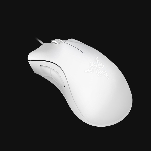 Razer DeathAdder Essential – White Essential gaming mouse with 6,400 DPI optical sensor, White