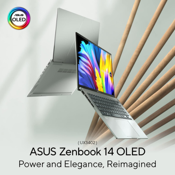 ASUS Zenbook 14 UX3402ZA-OLED1P5W (Ponder Blue), Slim Laptop, OLED, I5-1240P 8GB 512GB SSD, Win 11 Home, 14- Inch 2.8K (2880 X 1800)