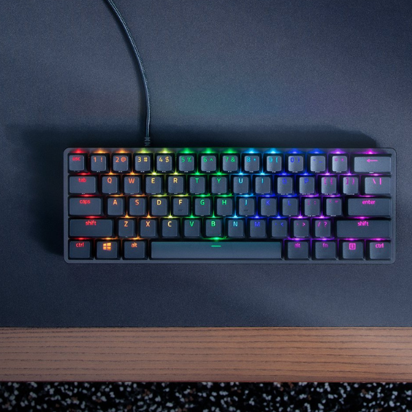 Razer Huntsman Mini - Linear Optical Switch - US - Black ,Optical Switch (Red)