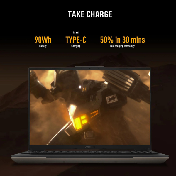 ASUS TUF GAMING A16 FA617NS-N3002W | RYZEN 7 7735HS, 16GB RAM, 512GB SSD, 16" WUXGA 165Hz, 8GB AMD Radeon RX7600S, Win11 Home, Eng-Arab Keyboard, Black, 2 Years ASUS Warranty.