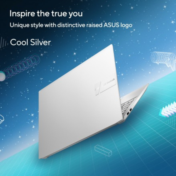 ASUS VIVOBOOK M3500QC-OLED1R5W | Ryzen R5 5600H, 8GB, 512GB SSD, 15.6" OLED FHD, 4GB NIVIDIA RTX 3050 Graphics, Win11 Home, Eng-Arab K/B, Silver