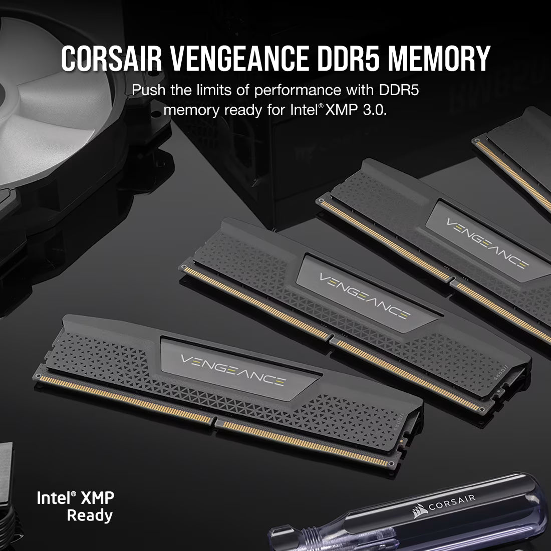 CORSAIR VENGEANCE 32GB (2x16GB) DDR5-6400 CL32 Black RAM