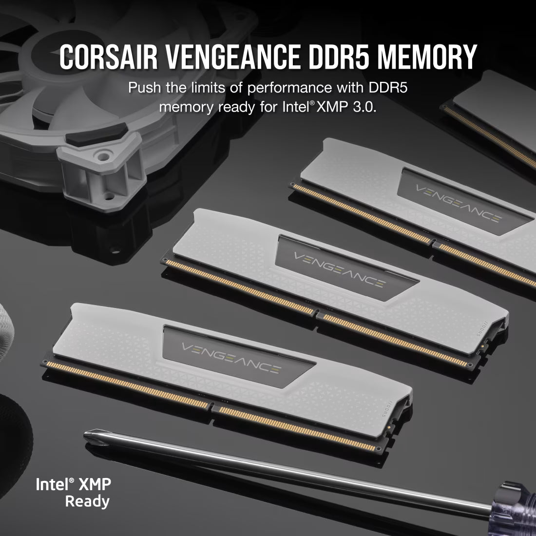 CORSAIR VENGEANCE 32GB (2x16GB) DDR5-6400 CL32 White RAM