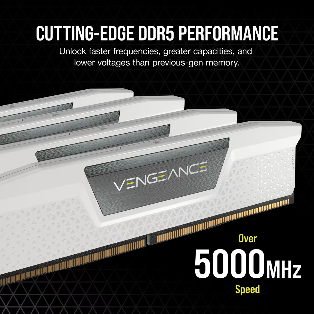 CORSAIR VENGEANCE 32GB (2x16GB) DDR5-6400 CL32 White RAM