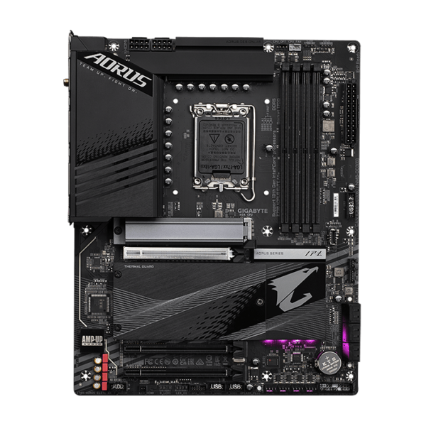 Gigabyte Z790 Aorus Elite AX Rev1 DDR4 ATX Motherboard, LGA1700 Socket, Z790 Chipset, Realtek 2.5GbE LAN, Wi-Fi 6E, Bluetooth, PCIE 5 x16 Slot, M.2 Connector, EZ-Latch Plus