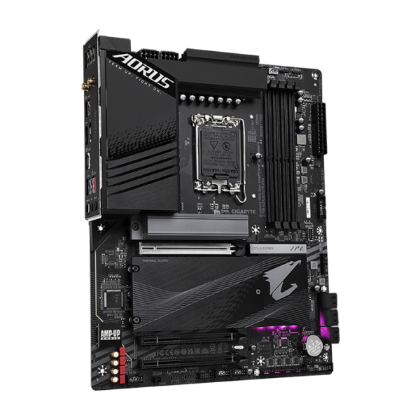 Gigabyte Z790 Aorus Elite AX Rev1 DDR4 ATX Motherboard, LGA1700 Socket, Z790 Chipset, Realtek 2.5GbE LAN, Wi-Fi 6E, Bluetooth, PCIE 5 x16 Slot, M.2 Connector, EZ-Latch Plus