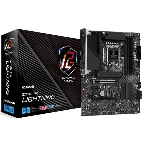 ASRock Z790 PG Lightning / D4 LGA1700 ATX Motherboard, Intel Z790 Chipset,4x 2 Channel DDR4, Realtek 2.5 LAN, 1x PCIe 5.0 x16, M.2 SATA3 6.0 Gb/s, 1xHDMI, 1xPS/2, USB 3.2/2.0