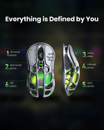 GravaStar Mercury M1 Pro Wireless Gaming Mouse – Gunmetal Gray