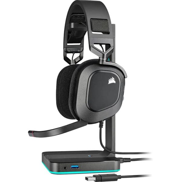 CORSAIR HS80 RGB USB Wired Gaming Headset, Carbon