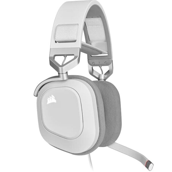 CORSAIR HS80 RGB USB Wired Gaming Headset, White