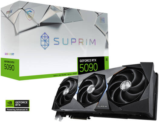 MSI GeForce RTX 5090 32G SUPRIM SOC 32GB GDDR7 Graphics Card