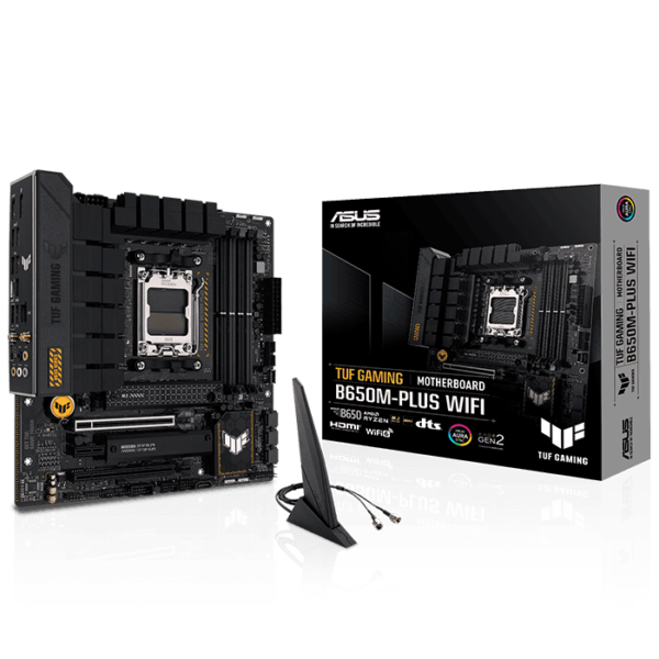 ASUS TUF GAMING B650M-PLUS WIFI AMD 7000 Series AM5 DDR5 Motherboard