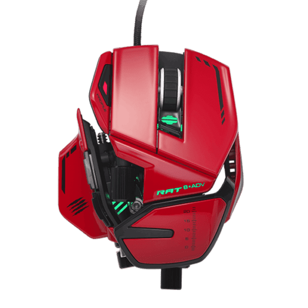 MAD CATZ R.A.T. 8+ ADV Highly Customizable Optical Gaming Mouse,Red