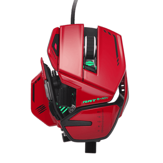 MAD CATZ R.A.T. 8+ ADV Highly Customizable Optical Gaming Mouse,Red