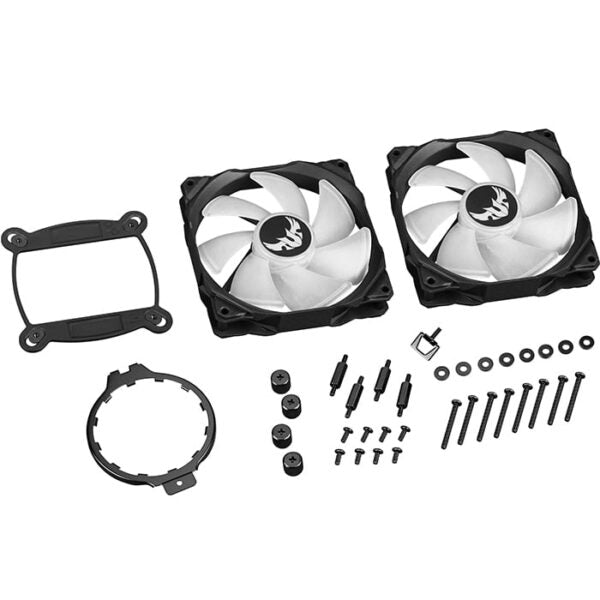 Asus Tuf Gaming LC 240 ARGB Liquid CPU Cooler, Aura Sync Support, 120mm PWM Fan, Sleeved Rubber Tube, 2000 RPM Speed, 67 CFM Airflow, Black