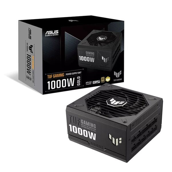ASUS TUF Gaming 1000W ATX Power Supply Unit, 80 Plus Gold Certification, Fully Modular, 135mm Fan, Dual Ball Fan Bearings, Axial-tech Fan Design, Military-grade, Black