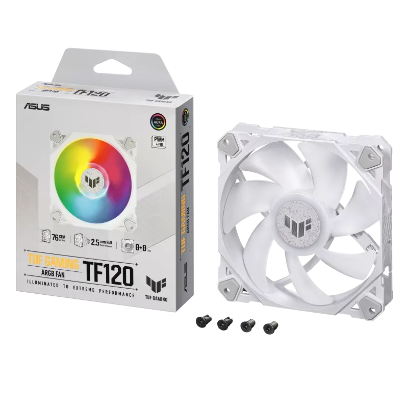 ASUS TUF Gaming TF120 ARGB 120mm PWM Case Fan - Single Pack