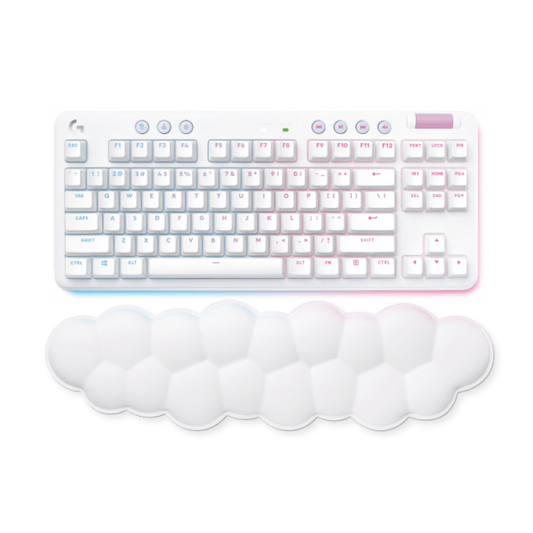 Logitech G715 Wireless Mechanical Gaming Keyboard, White Mist