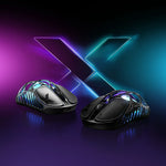 GravaStar Mercury X Galaxy Black ultra-light wireless gaming mouse with magnesium frame and RGB lighting  - Black