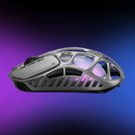 GravaStar Mercury X Interstellar Silver ultra-light wireless gaming mouse with magnesium frame and RGB lighting
- Silver