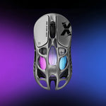 GravaStar Mercury X Interstellar Silver ultra-light wireless gaming mouse with magnesium frame and RGB lighting
- Silver