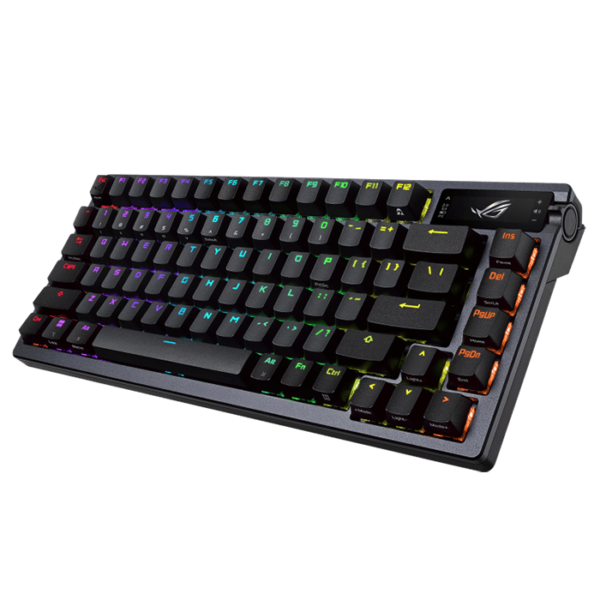 Asus Rog Azoth 75% Wireless DIY Custom Gaming Keyboard, RGB-Black English and Arabic