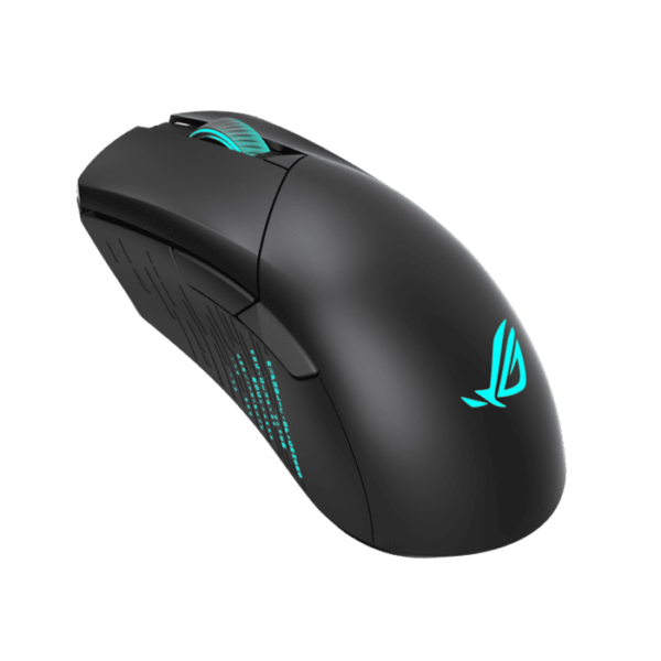 Asus ROG Gladius III Wireless  Classic asymmetrical wireless gaming mouse with tri-mode connectivity (2.4 GHz, Bluetooth LE 5.2, wired USB 2.0), specially tuned 26,000 dpi with 1% deviation, instant button actuation