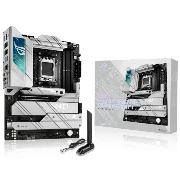 Asus Rog strix X670E-A Gaming WiFi AMD X670 ATX motherboard with 16 + 2 power stages, DDR5 support