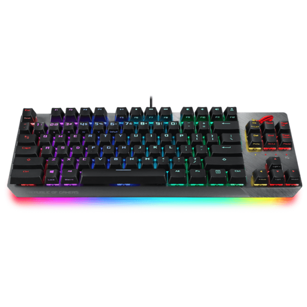 ROG Strix Scope NX TKL wired mechanical RGB gaming keyboard for FPS games, with ROG NX switches, aluminum frame, and Aura Sync lighting