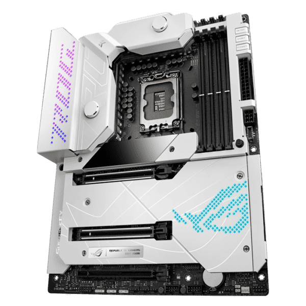 ASUS ROG Maximus Z690 FormulaIntel® Z690 ATX motherboard with 20+1 power stages, DDR5, Five M.2, USB 3.2 Gen 2x2 front-panel connector, Dual Thunderbolt™ 4, PCIe® 5.0, Onboard WiFi 6E, 10 Gb Ethernet and Aura Sync RGB lighting