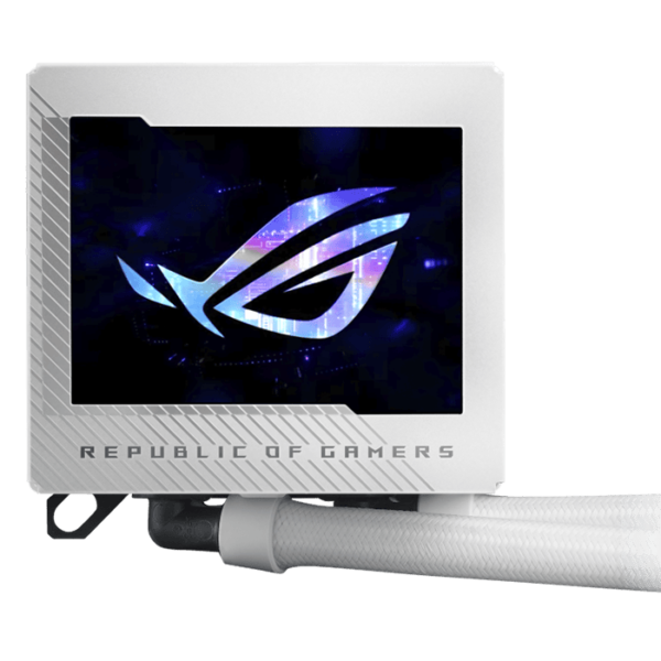 ASUS ROG RYUJIN III 360 ARGB Liquid CPU Cooler, 360mm Radiator, 3.5″ Full Color LCD, 3x 120mm Magnetic Daisy-chainable Fan, 21.08 CFM Airflow, 2200 RPM Speed, PWM/ DC Control, White