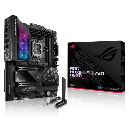Asus ROG Maximus Z790 Hero Intel® Z790 LGA 1700 ATX motherboard with 20 + 1 power stages, DDR5, five M.2 slots